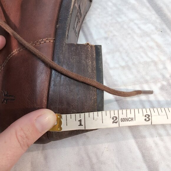 Frye Brown Leather Lace-Up Ankle Boots – Women’s Size 7.5M - Picture 8 of 11